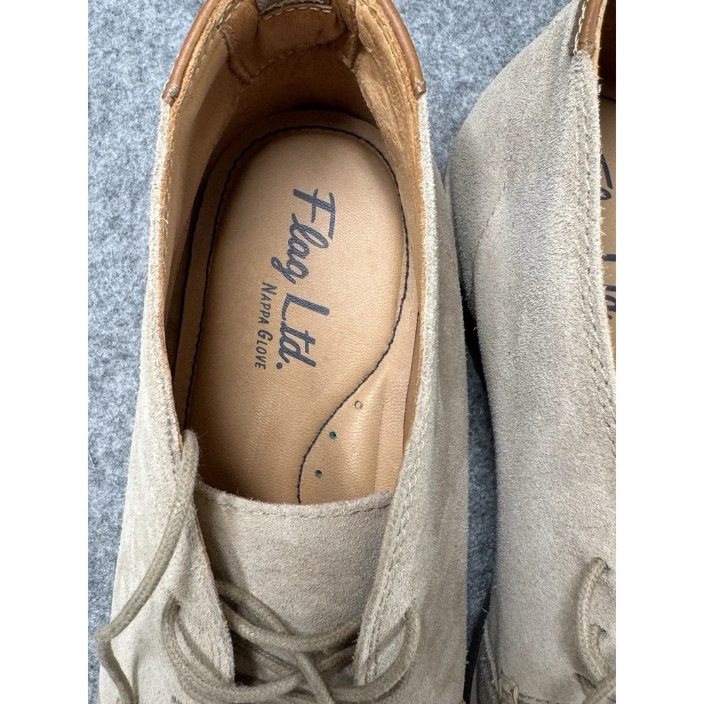Men's Suede Leather Chakka Shoes Size 10 By Flag Ltd Nappa Glove‎ Tan NWOB
